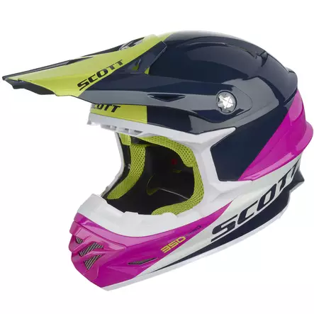 Scott 350 Pro Trophy kypärä sin./pinkki XS - Crossikypärät - 620-6013-0 - 1