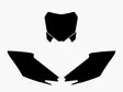 Blackbird numeropohjat musta CRF250 14-15/CRF450 13-15 - Muut tarrat - 381-313820 - 1