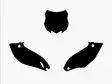 Blackbird numeropohjat musta KXF250/450 13-15 - Muut tarrat - 381-341720 - 1