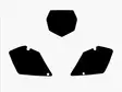Blackbird numeropohjat musta RM125/250 01-15 - Muut tarrat - 381-330820 - 1