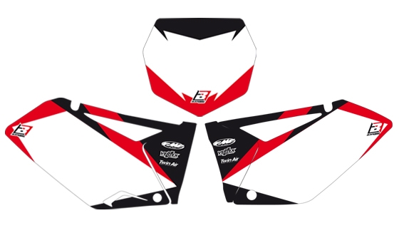 Blackbird Graphic numeropohjat valk RM125/250 01-15 - Muut tarrat - 381-630510 - 1