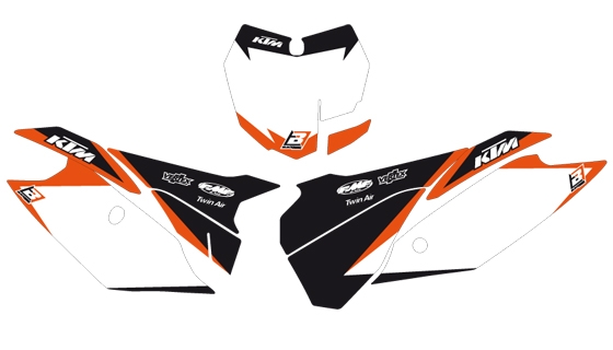 Blackbird Graphic numeropohjat valk SX/SX-F 13-15/EXC 14-15 - Muut tarrat - 381-650710 - 1