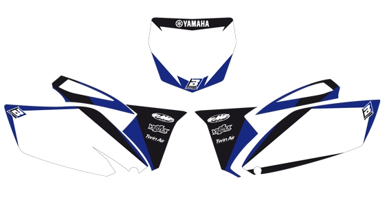 Blackbird Graphic numeropohjat valk YZF 250 10-13 - Muut tarrat - 381-620910 - 1