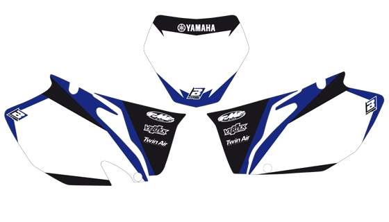 Blackbird Graphic numeropohjat valk YZF250/450 06-09 - Muut tarrat - 381-620810 - 1