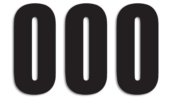 Blackbird kilpanumerot musta 3kpl/srj 13x7cm #0 - Muut tarrat - 381-5047-20-0 - 1