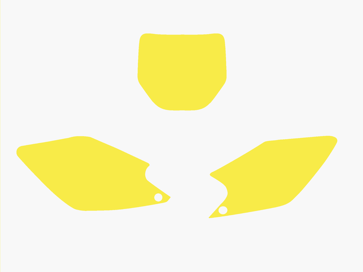 Blackbird numeropohjat kelt. KX-F 450 06-08 - Muut tarrat - 381-341340 - 1