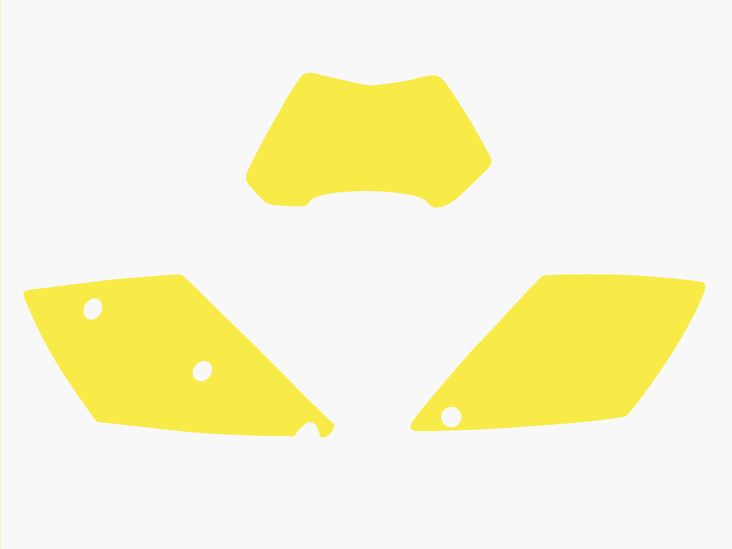 Blackbird numeropohjat kelt KTM EXC 05-07 - Muut tarrat - 381-351340 - 1