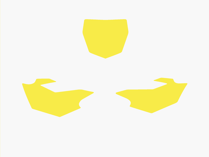 Blackbird numeropohjat keltainen YZF250/450 14-16 - Muut tarrat - 381-322340 - 1