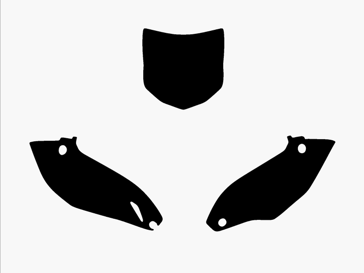 Blackbird numeropohjat musta KXF450 12 - Muut tarrat - 381-341620 - 1