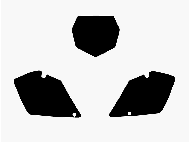 Blackbird numeropohjat musta RM125/250 01-15 - Muut tarrat - 381-330820 - 1