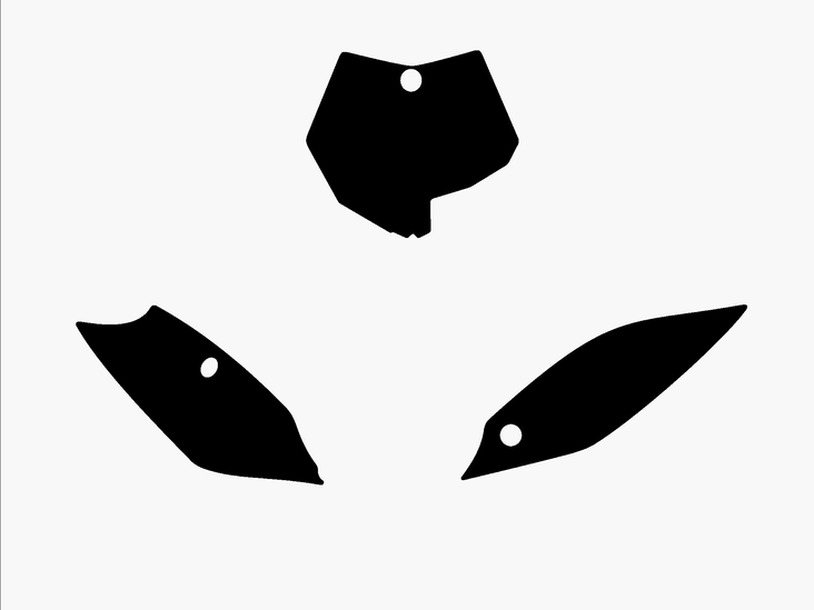 Blackbird numeropohjat musta SX85 13-15 - Muut tarrat - 381-352020 - 1