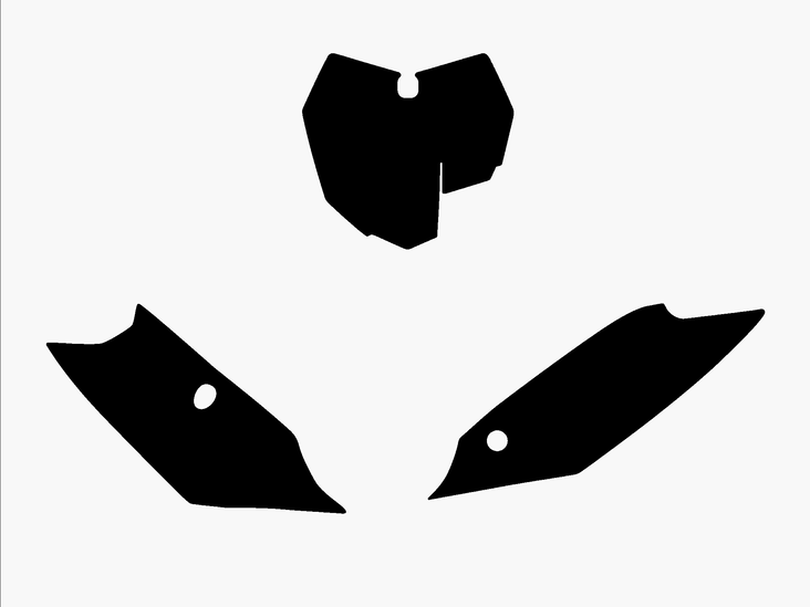 Blackbird numeropohjat musta SX/SX-F 13-15 - Muut tarrat - 381-351920 - 1