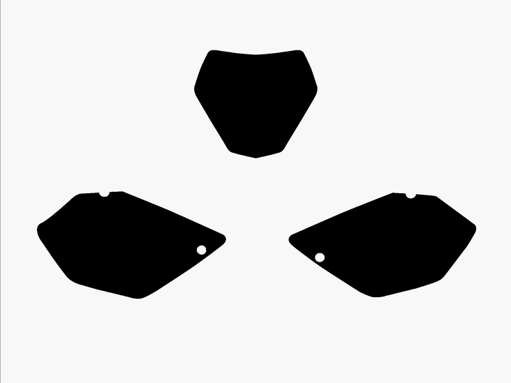 Blackbird numeropohjat musta YZ125/250 06-14 - Muut tarrat - 381-321620 - 1