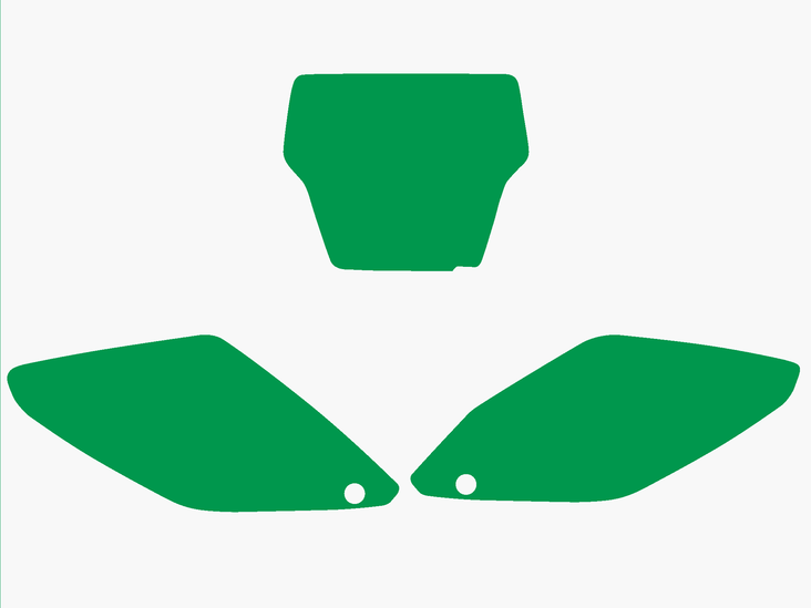 Blackbird numeropohjat vihreä CR 125-250 04-07 - Muut tarrat - 381-312030 - 1