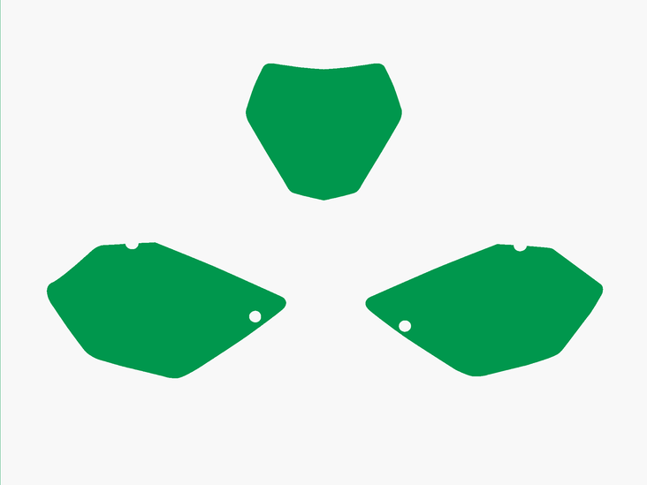 Blackbird numeropohjat vihreä YZ 125-250 06-10 - Muut tarrat - 381-321630 - 1