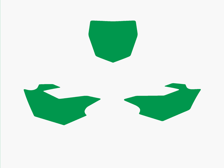 Blackbird numeropohjat vihreä YZF250/450 14-16 - Muut tarrat - 381-322330 - 1