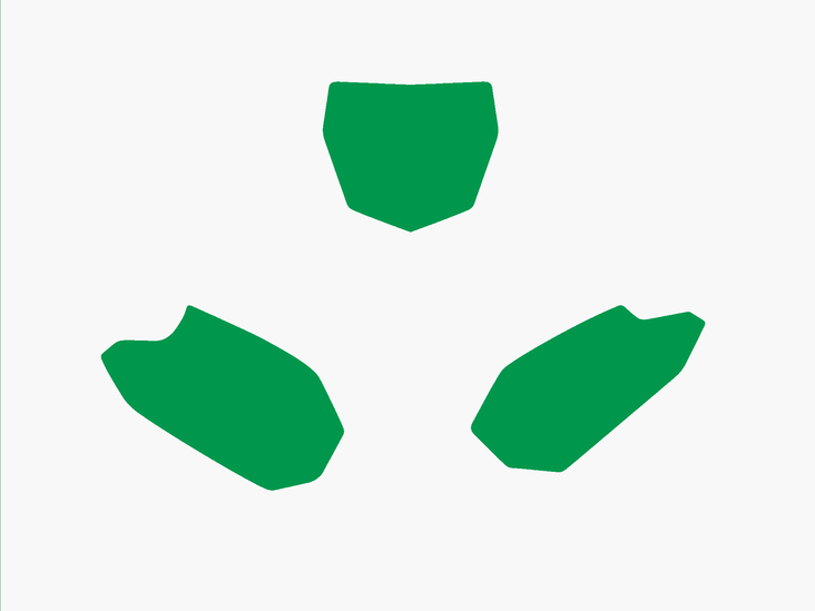 Blackbird numeropohjat vihreä YZF 450 10 - Muut tarrat - 381-322030 - 1