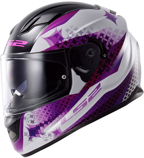 LS2 kypärä FF320 STREAM LUX mattamusta pink - Umpikypärät - 636-5014-0 - 1