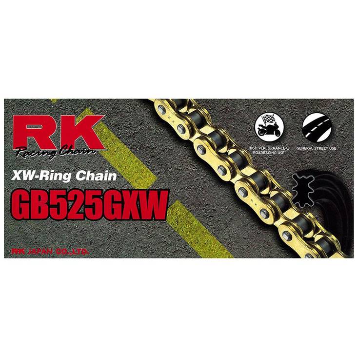 RK GB525GXW XW-rengasketju Kulta +CLF(Niittil.) - Ketjut - 282-525301-120 - 1