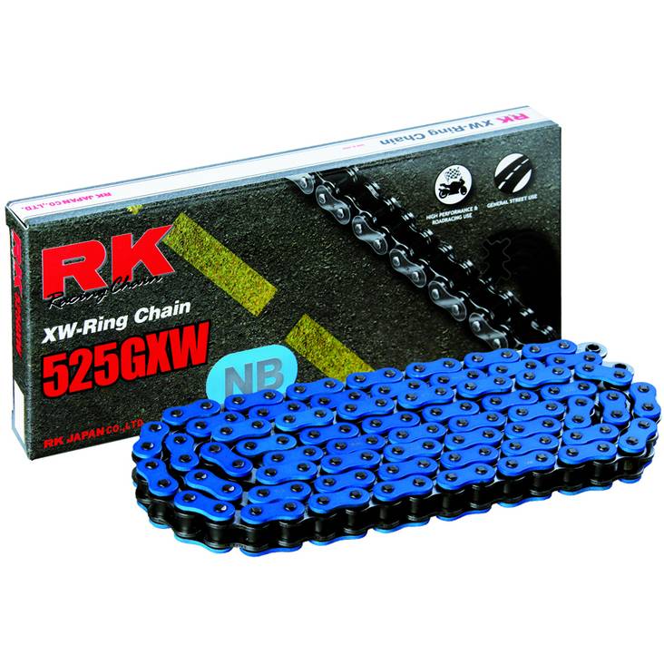 RK NB525GXW XW-rengasketju Sininen +CLF(Niittil.) - Ketjut - 282-525303-120 - 1