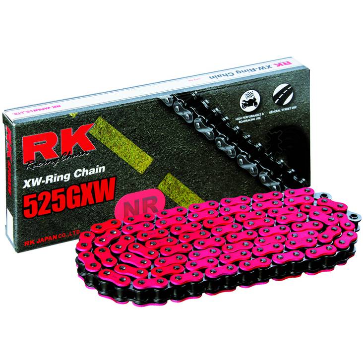 RK NR525GXW XW-rengasketju Punainen +CLF(Niittil.) - Ketjut - 282-525302-120 - 1