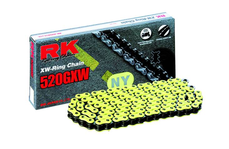RK NY520GXW XW-rengasketju Keltainen +CLF(Niittil.) - Ketjut - 282-520307-120 - 1