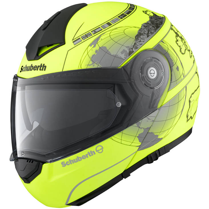 Schuberth kypärä, C3 PRO Flue Yellow Europe - Avattavat - 51-1503-0 - 1