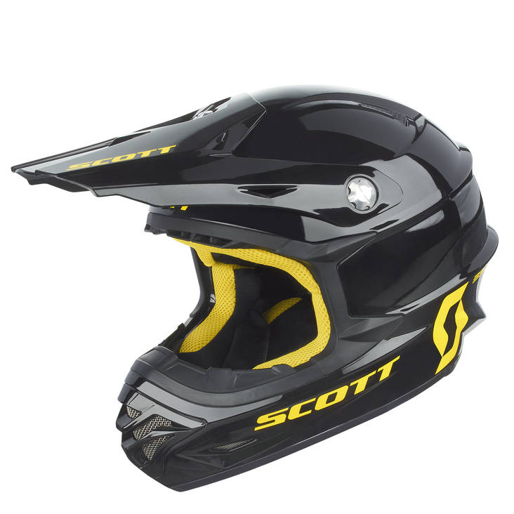Scott 350 Pro ECE kypärä musta/kelt. - Crossikypärät - 620-6009-0 - 1