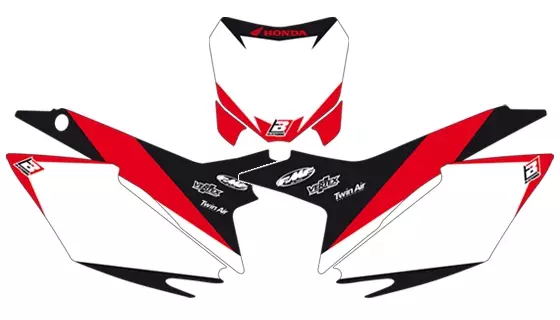Blackbird Graphic numeropohjat valk CRF250 14-/CRF450 13- - Muut tarrat - 381-611210 - 1
