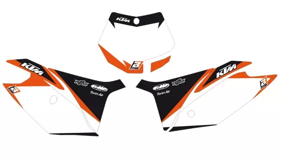Blackbird Graphic numeropohjat valk SX/SX-F 11-12/EXC 12-13 - Muut tarrat - 381-650610 - 1