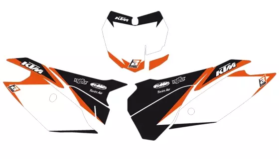 Blackbird Graphic numeropohjat valk SX/SX-F 13-15/EXC 14-15 - Muut tarrat - 381-650710 - 1
