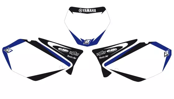 Blackbird Graphic numeropohjat valk YZ125/250 02-14 - Muut tarrat - 381-620710 - 1