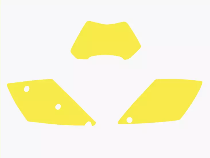 Blackbird numeropohjat kelt KTM EXC 05-07 - Muut tarrat - 381-351340 - 1