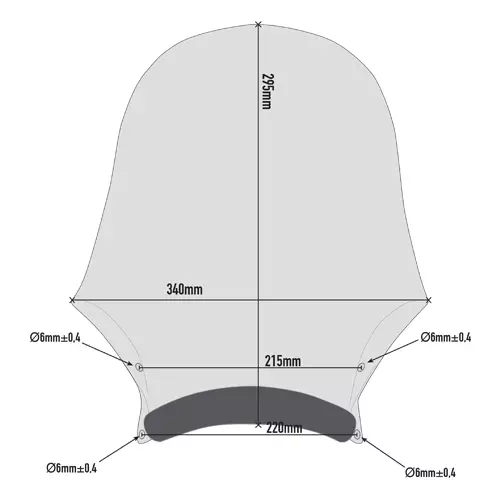 Givi Universal screen, smoked 29,5 x 34 cm - Pleksit - 323-A200 - 1
