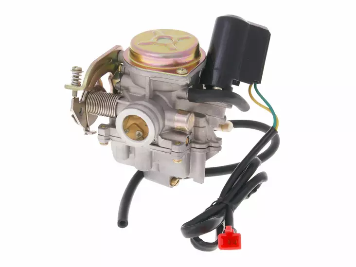 Kaasutin, 18mm, Metallikansi, Kiina-skootterit 4-T 50cc / Kymco 4-T / SYM 4-T - Kaasuttimet ja osat - 302-0350 - 1