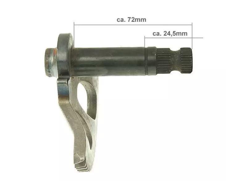 Käynnistyspolkimen aksila, 72mm, CPI- / Keeway-skootterit 2-T - Käynnistinpolkimet ja osat - 307-0550 - 1