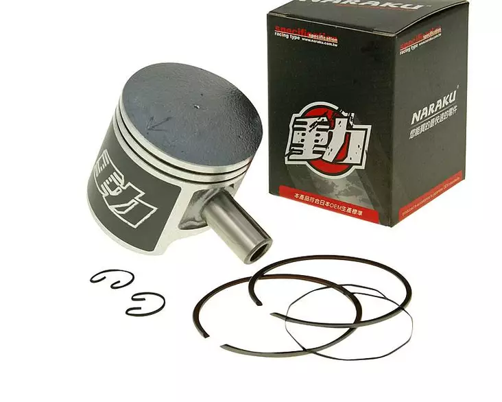 Naraku Mäntäsarja, 70cc , Peugeot-skootterit 2-T ilma-/nestejäähdytys - Männät ja renkaat - 301-0963-70 - 1