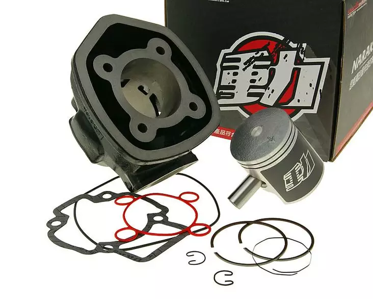 Naraku Sylinterisarja, 70cc, Piaggio / Gilera / Aprilia (Piaggio), nestejäähd. - Sylinterit ja kannet - 301-1108-70 - 1