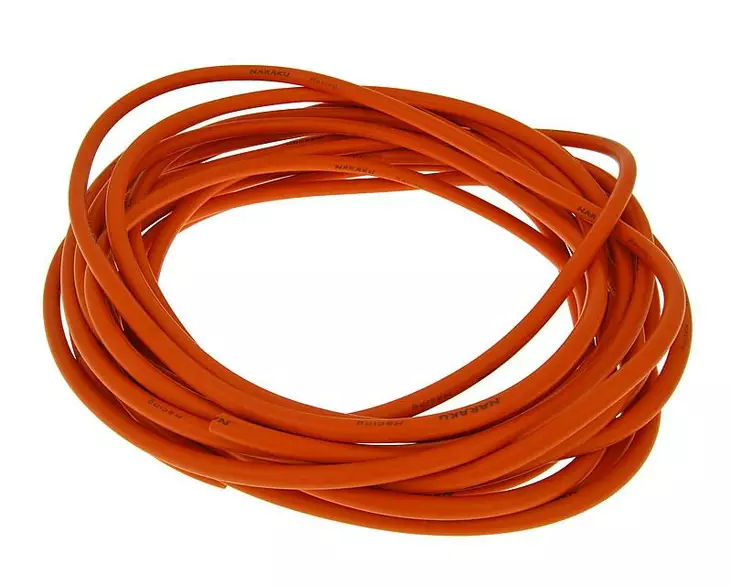 Naraku Sytytysjohto Ø7,5mm / 10m, Oranssi - Sytytystulpat ja liittimet - 303-0150-10 - 1