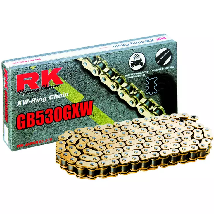 RK GB530GXW XW-rengasketju Kulta +CLF(Niittil.) - Ketjut - 282-530301-120 - 1