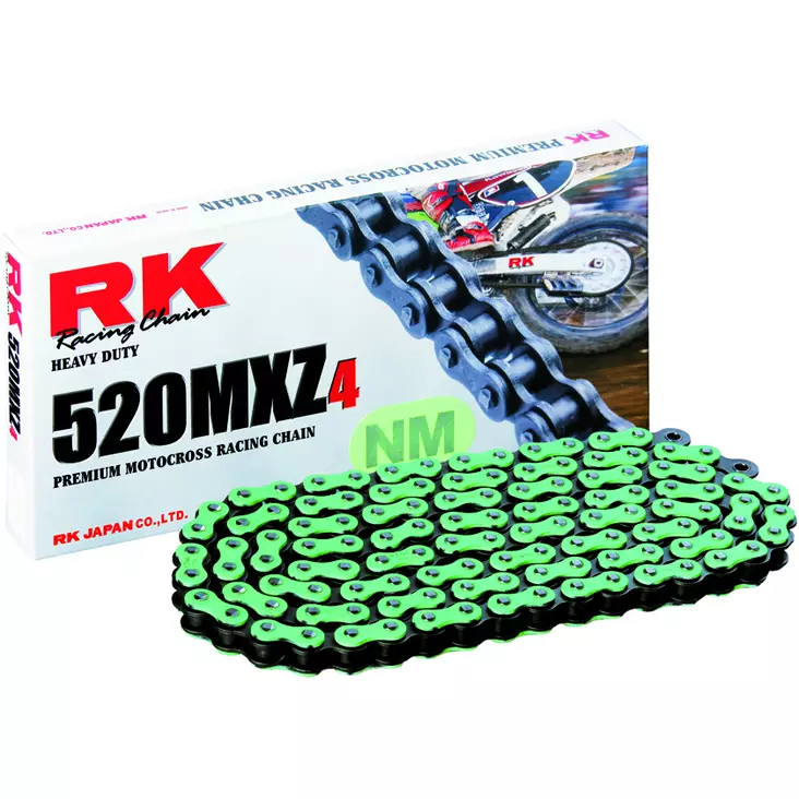RK NM520MXZ4 Offroad ketju Vihreä +CL (Jousil.) - Ketjut - 282-520154-120 - 1