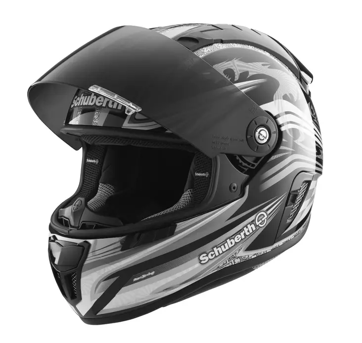 Schuberth kypärä, SR1-Race musta/hop. XS 52/53 - Avattavat - 51-1157-0 - 1