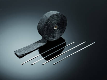 Highway Hawk exhaust wrap, black - Tarvikkeet ja varaosat - 561-65-101 - 1