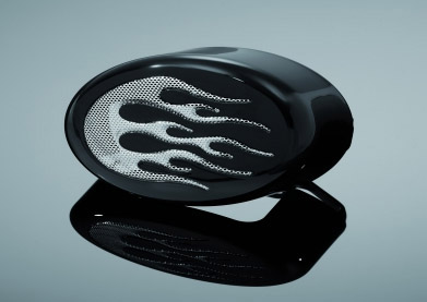 Highway Hawk horn cover flameS black - Äänitorvet - 561-69-1371 - 1
