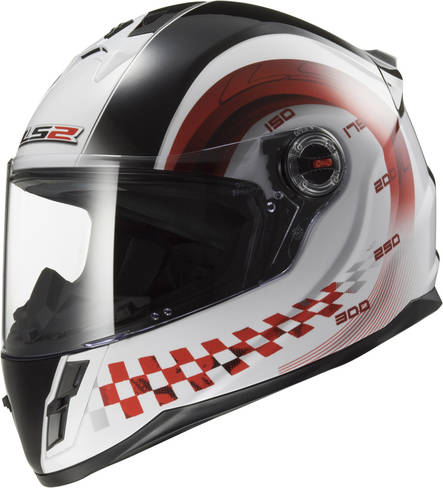 LS2 Kypärä FF392J CHRONO valk./pun. - Umpikypärät - 636-6047-1 - 1