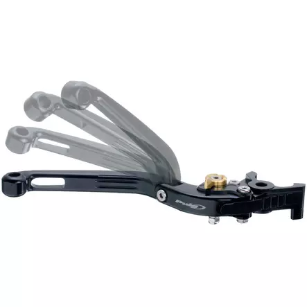 Puig Foldable Brake Lever 16'C/Black Selector C/Gold - Vivut ja kahvat - 331-5441 - 1