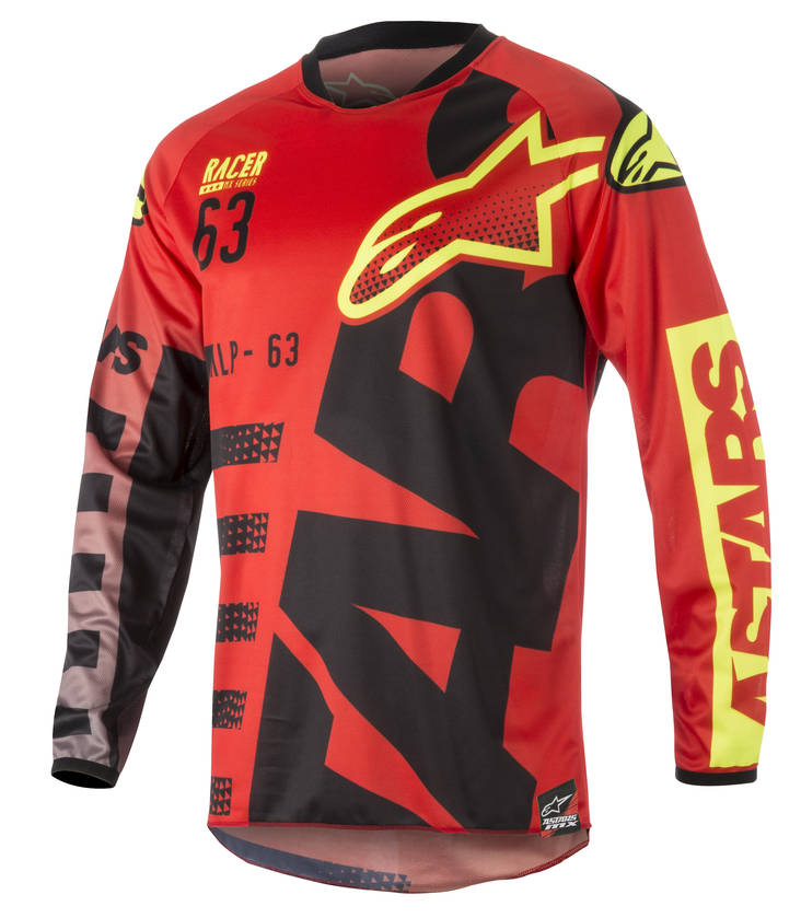 Alpinestars paita Racer Braap puna/musta/fluo kelta -S - Paidat - 691-3761418-316-1 - 1