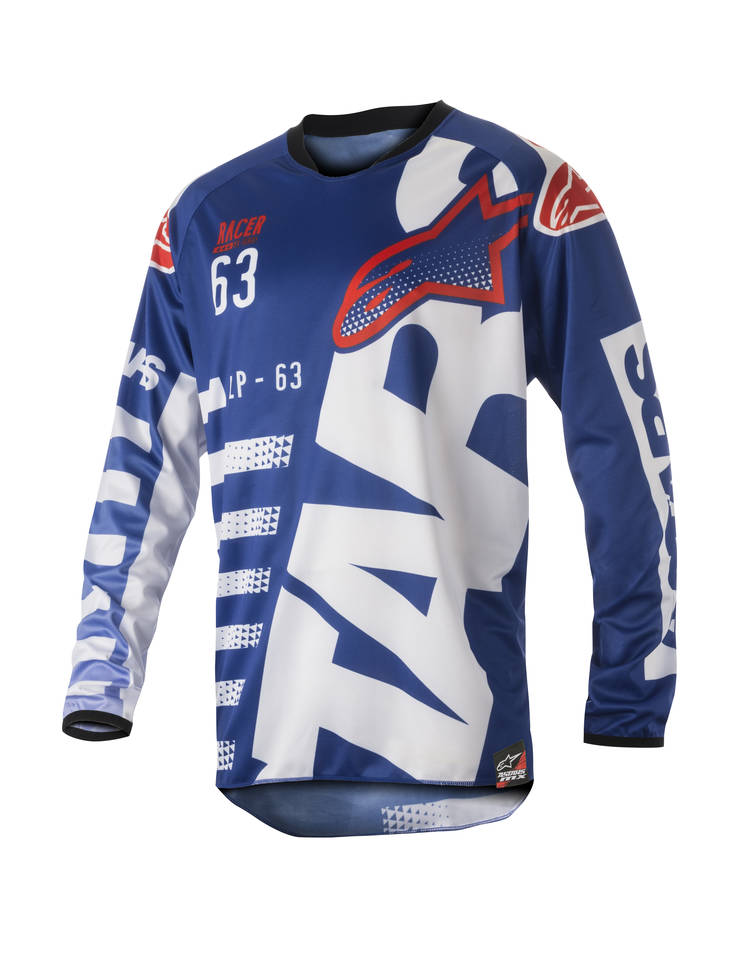 Alpinestars paita Racer Braap sini/valko/puna -S - Paidat - 691-3761418-723-1 - 1