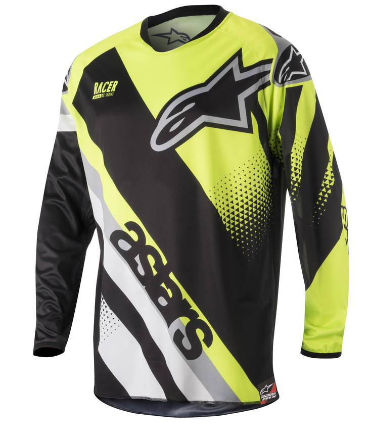 Alpinestars paita Racer Supermatic musta/fluo kelta/valko/harmaa -S - Paidat - 691-3761518-1511-1 - 1