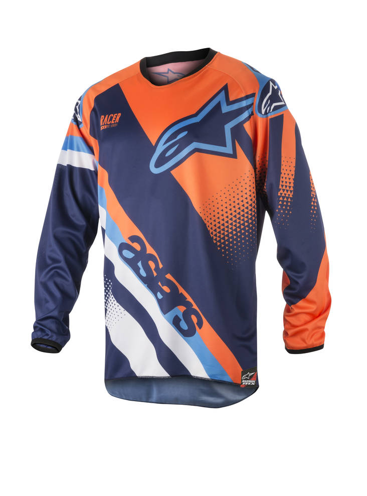 Alpinestars paita Racer Supermatic sini/fluo oranssi/valko -S - Paidat - 691-3761518-7049-1 - 1